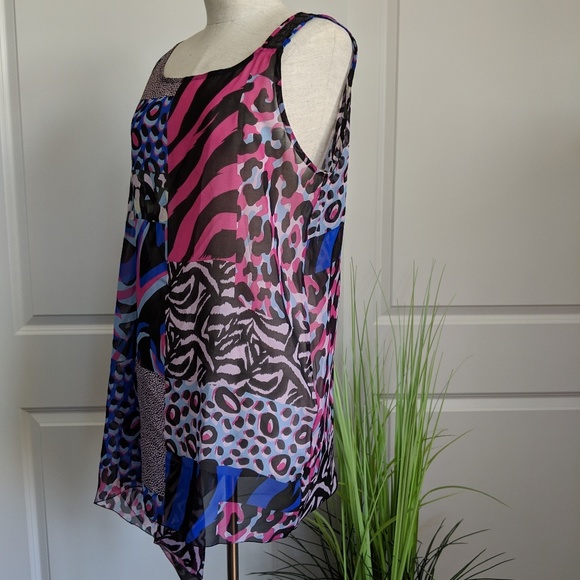 Versace Beachwear Asymmetrical Sheer Silk Coverup - Picture 3 of 8